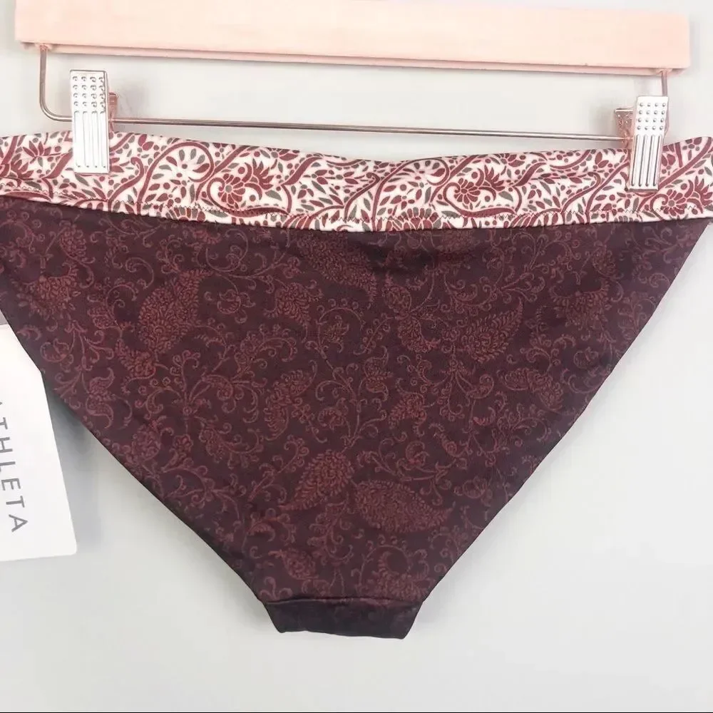 ATHLETA | Aqualuxe Batik Mid Rise Swim Bottom M